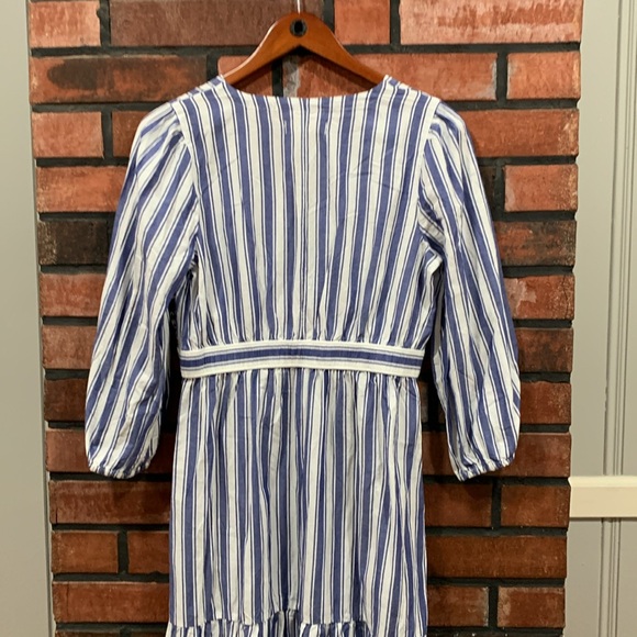 Madewell Ruffle-Sleeve Tiered Dress in Ava Stripe - Picture 10 of 12